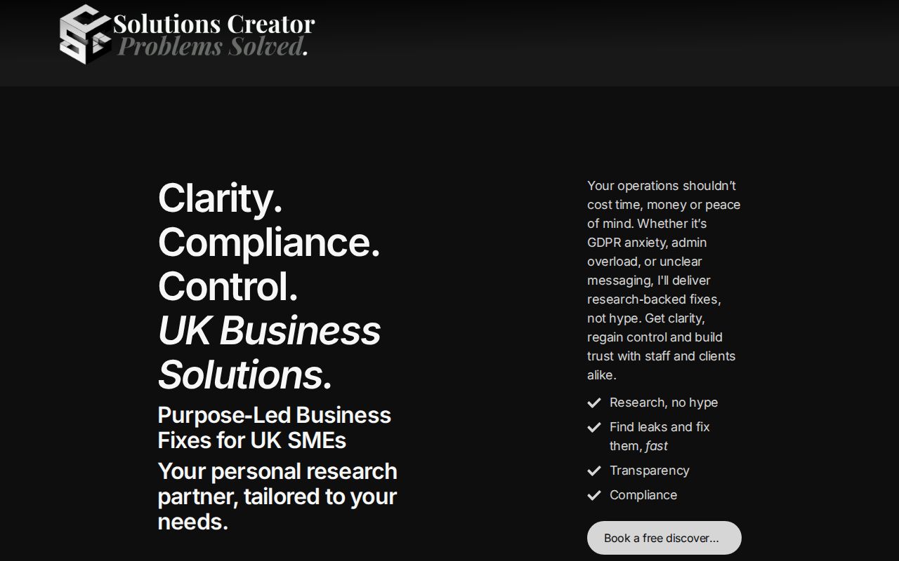 UK Business Problem Solver & Compliance Consultant